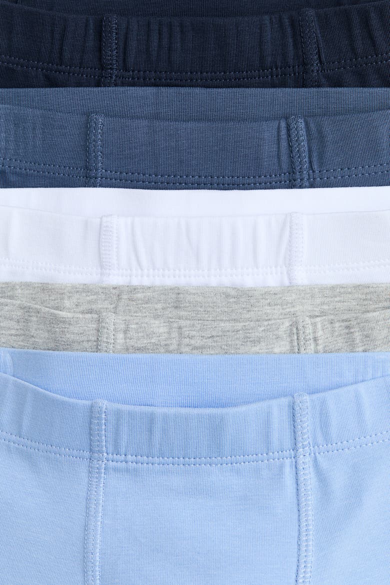 10-pack Cotton Trunks, Alternate, color, Light blue/light gray melange