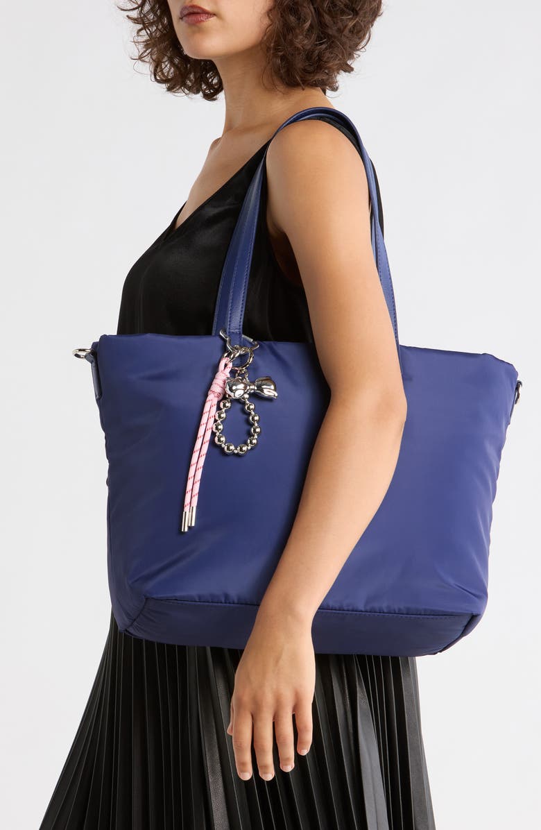 Madden Girl Recycled Polyester Tote Bag, Alternate, color, Navy