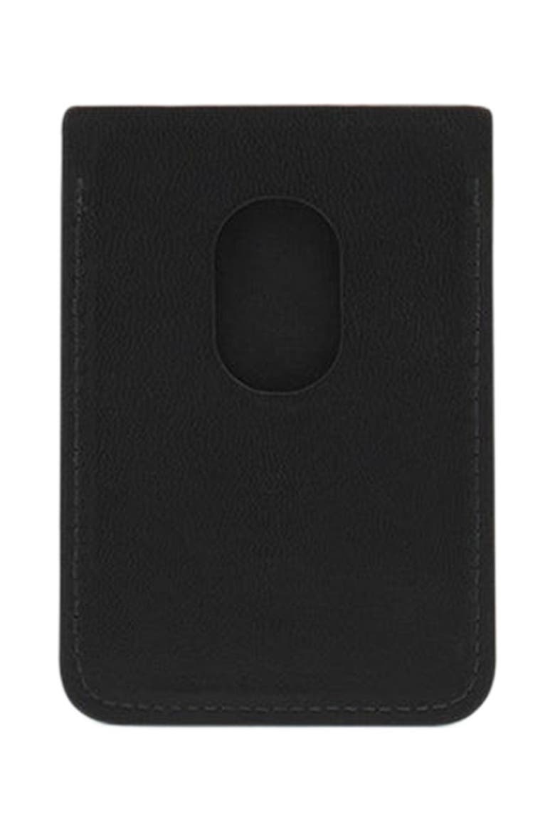 Magnetic Leather Cardholder, Alternate, color, Black