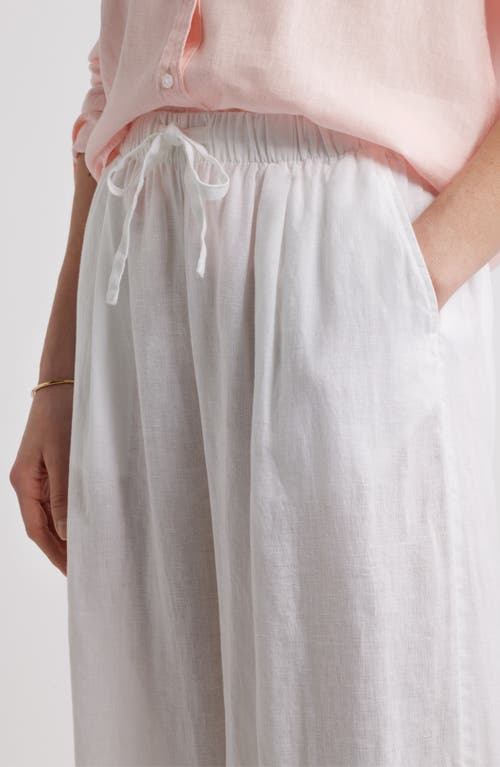 Caslon ® Wide Leg Linen Pants In White