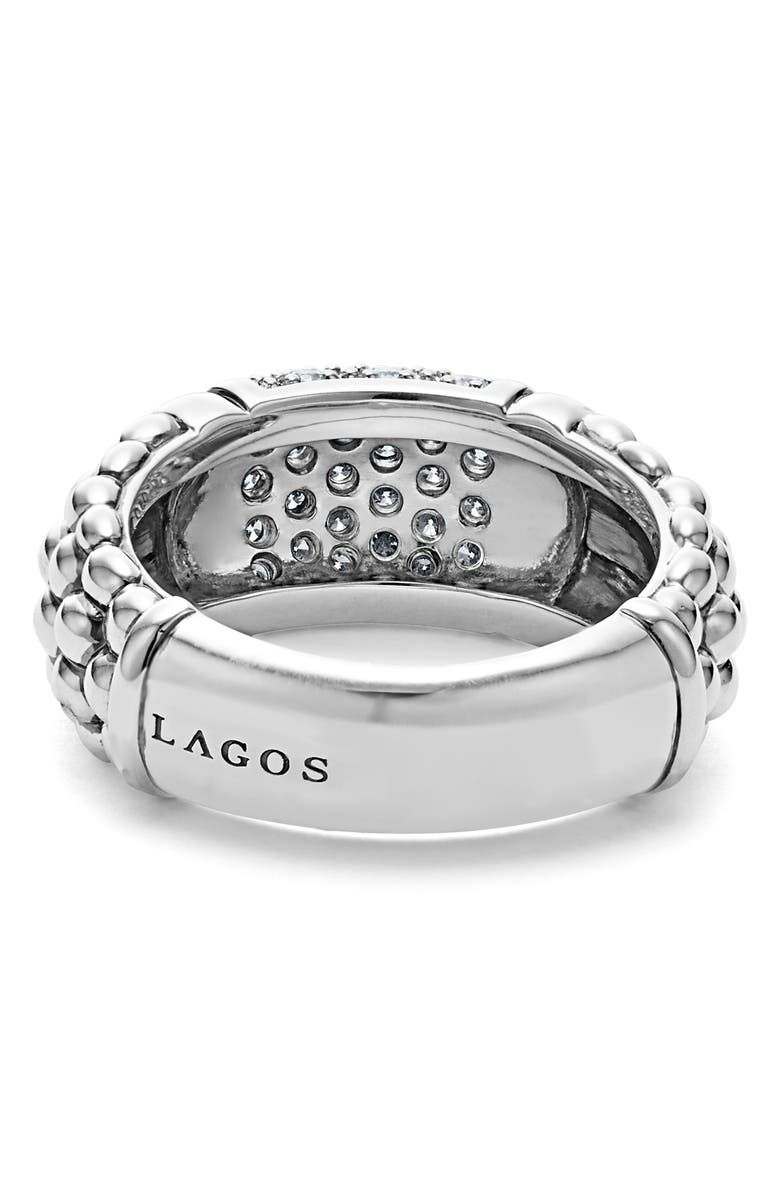 LAGOS Signature Caviar Pavé Diamond Ring, Alternate, color, Silver Diamond