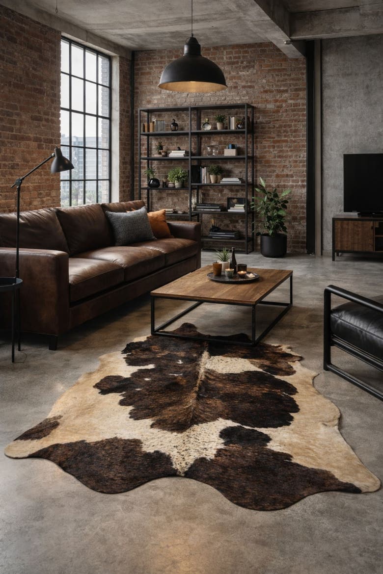 Eco Hides Brindle Cowhide Rug  7'11" × 6'4", Alternate, color, Brindle