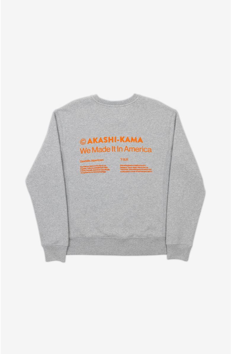 AKASHI-KAMA City Collection Crewneck, Alternate, color, Grey