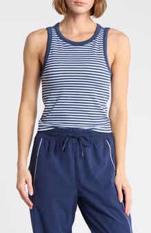 Seamless Ribbed Striped Tank