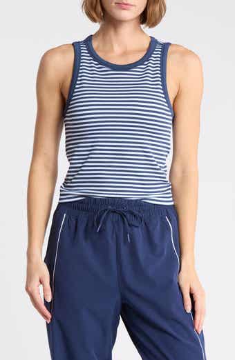 Seamless Ribbed Striped Tank
