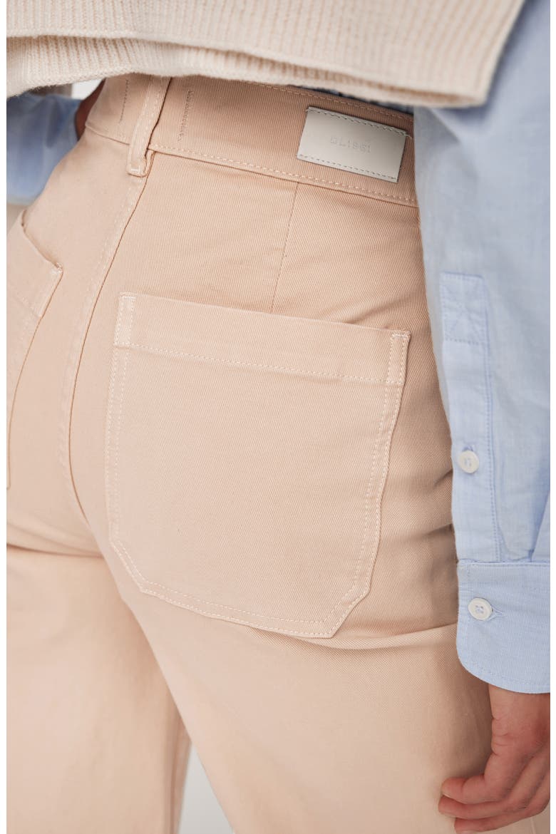 Hepburn High Waist Wide Leg Jeans, Alternate, color, CHARDONNAY TWILL