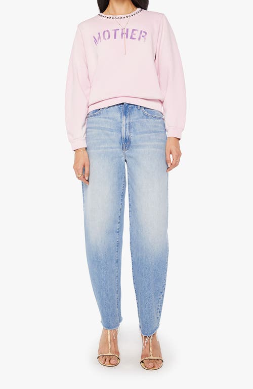 Mother The Camper Stud Sweatshirt In Pink