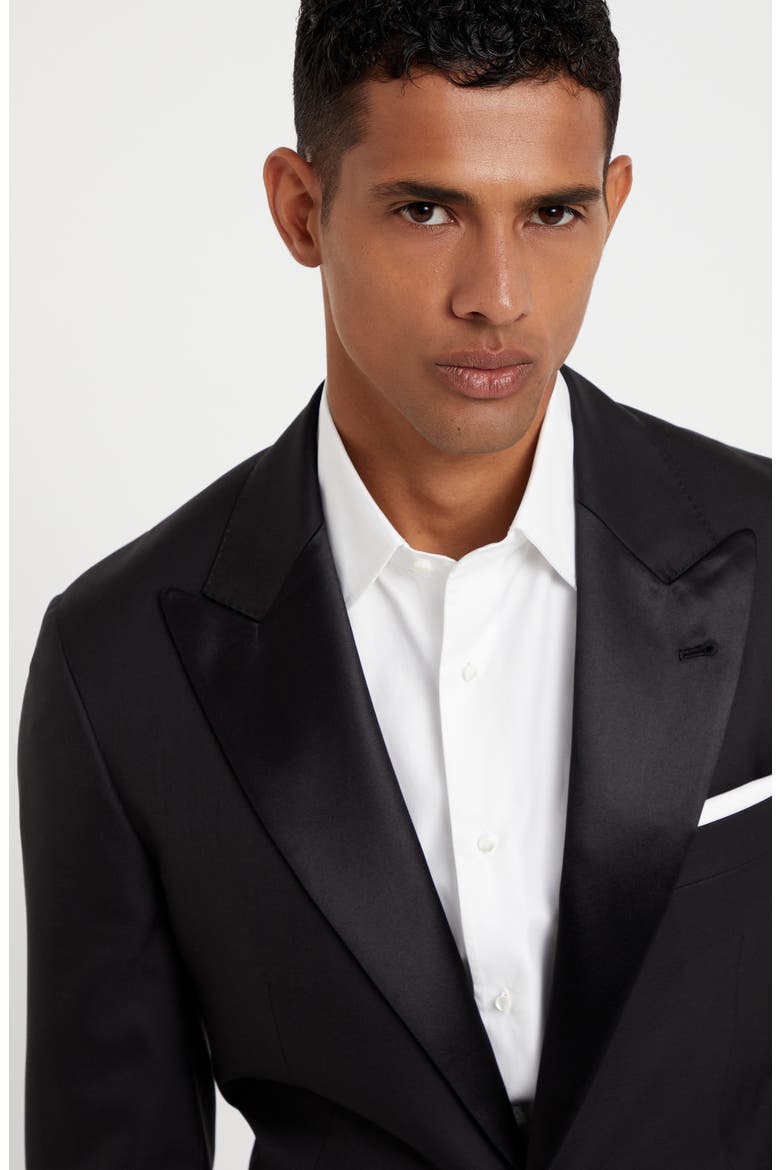 Tuxedo with peak lapel, Alternate, color, Black
