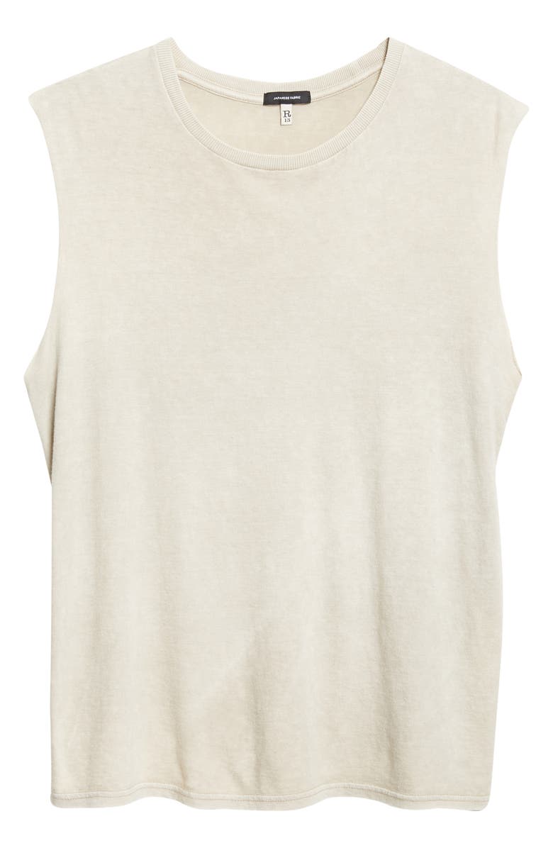 R13 Cotton & Cashmere Boy Tank, Main, color, Khaki Acid Stone