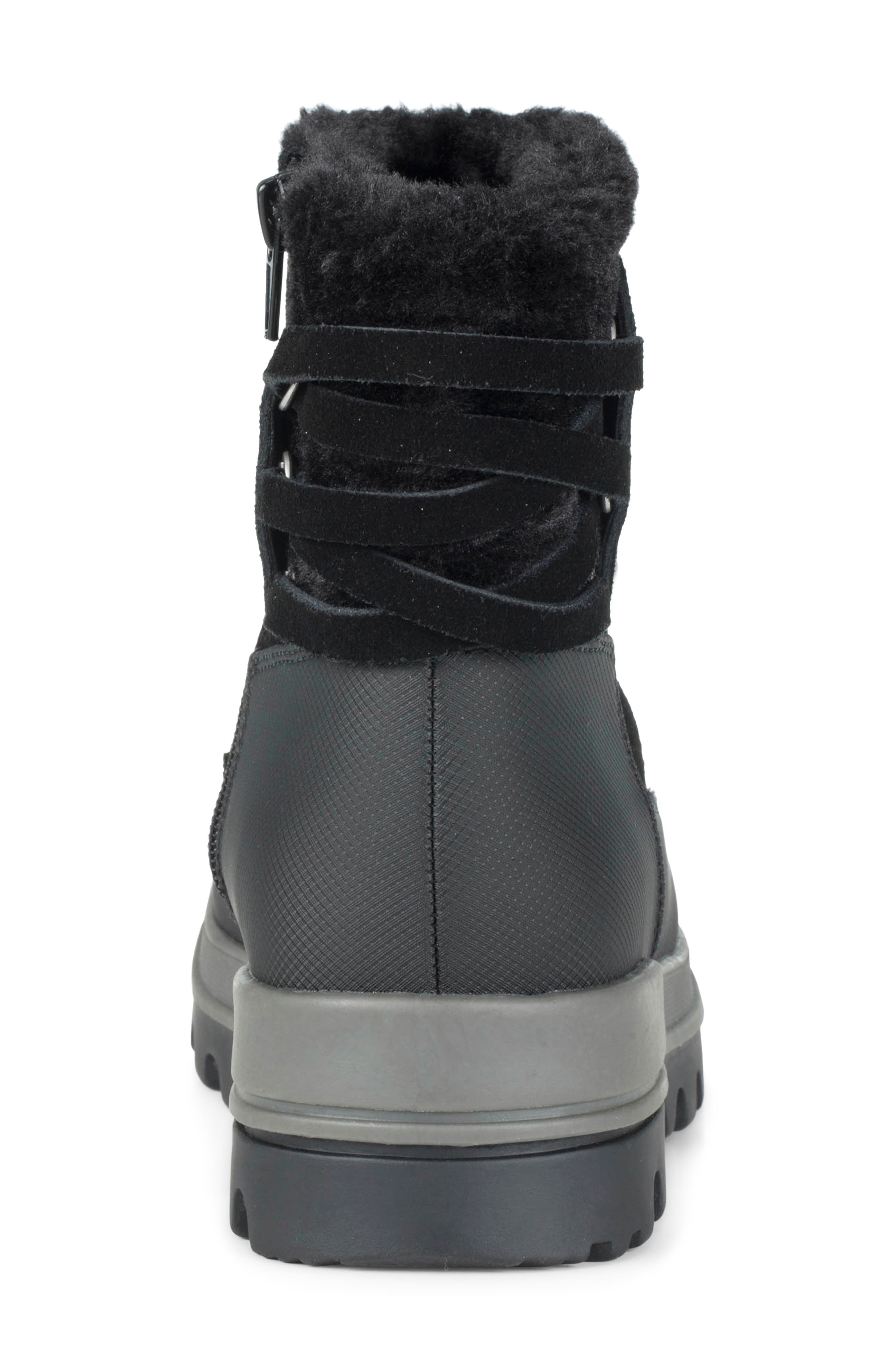 Nalana Leather Cold Weather Boot, Alternate, color, BLACK