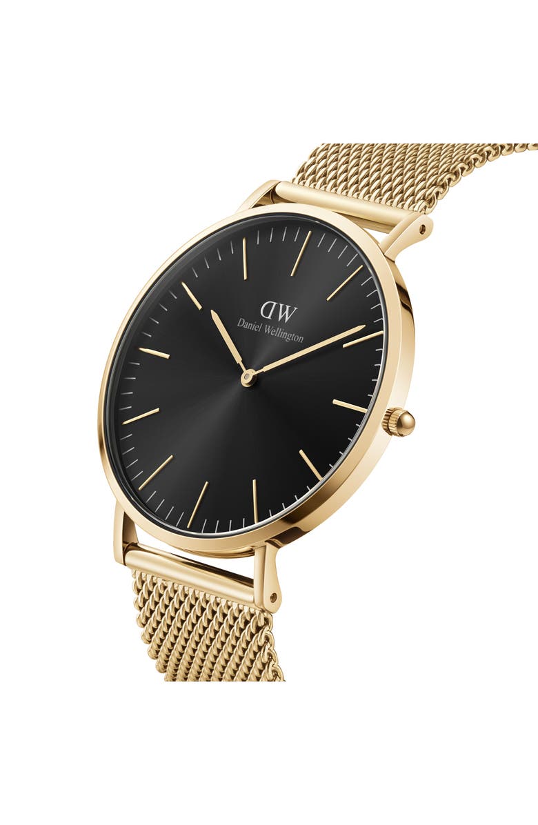 Daniel Wellington Classic Evergold Mesh Strap Watch, 40mm, Alternate, color,