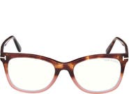TOM FORD 52mm Square Blue Light Blocking Glasses