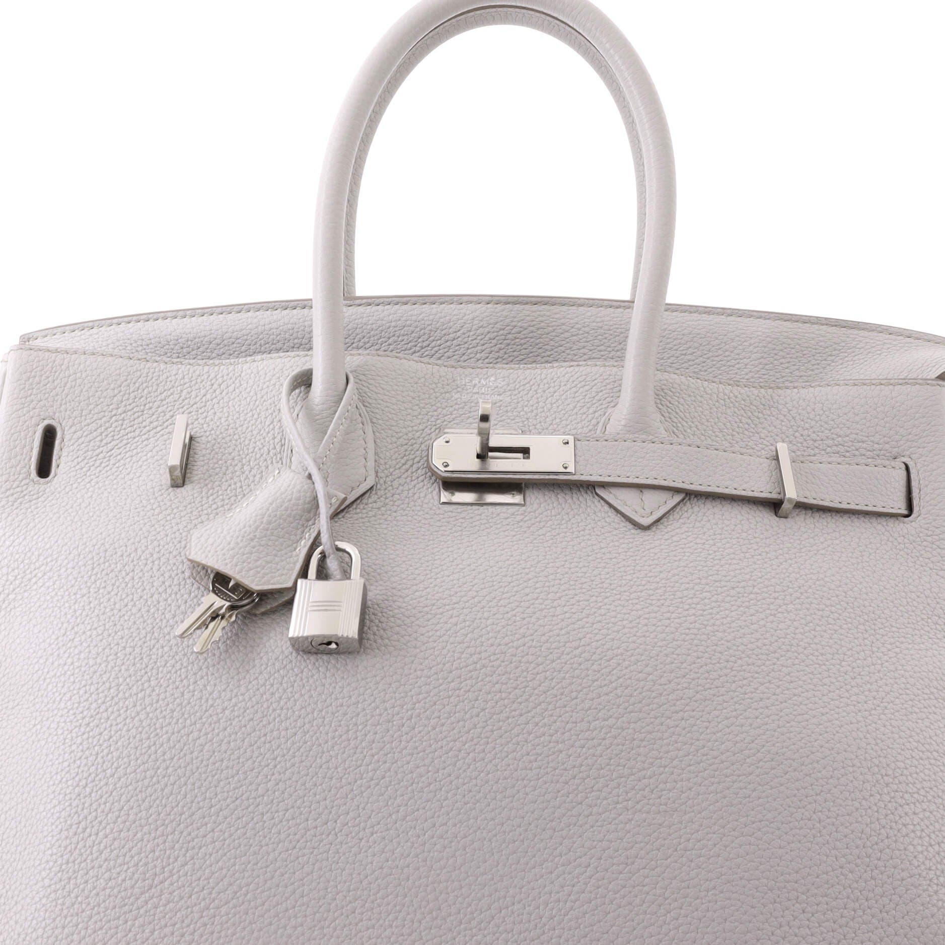 Pre-Owned Hermes Birkin Handbag Grey Togo with Palladium Hardware 35, Alternate, color, Gris Perle
