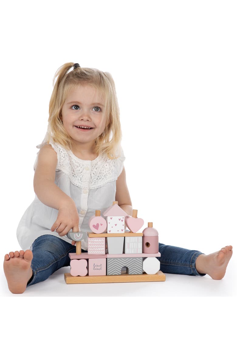 Stacking Blocks House Pink, Wooden & Colored Blocks, 18M+ | Nordstrom