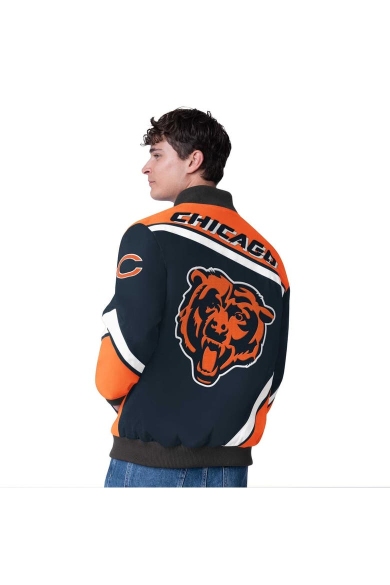 Men's G-III Extreme  Navy Chicago Bears Maximum Racing Full-Snap Jacket, Alternate, color, Navy