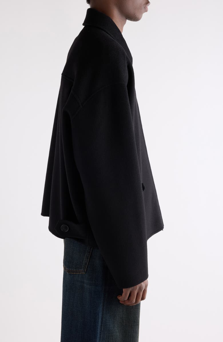 Acne Studios Doveo Double Face Wool Flannel Jacket, Alternate, color, Black