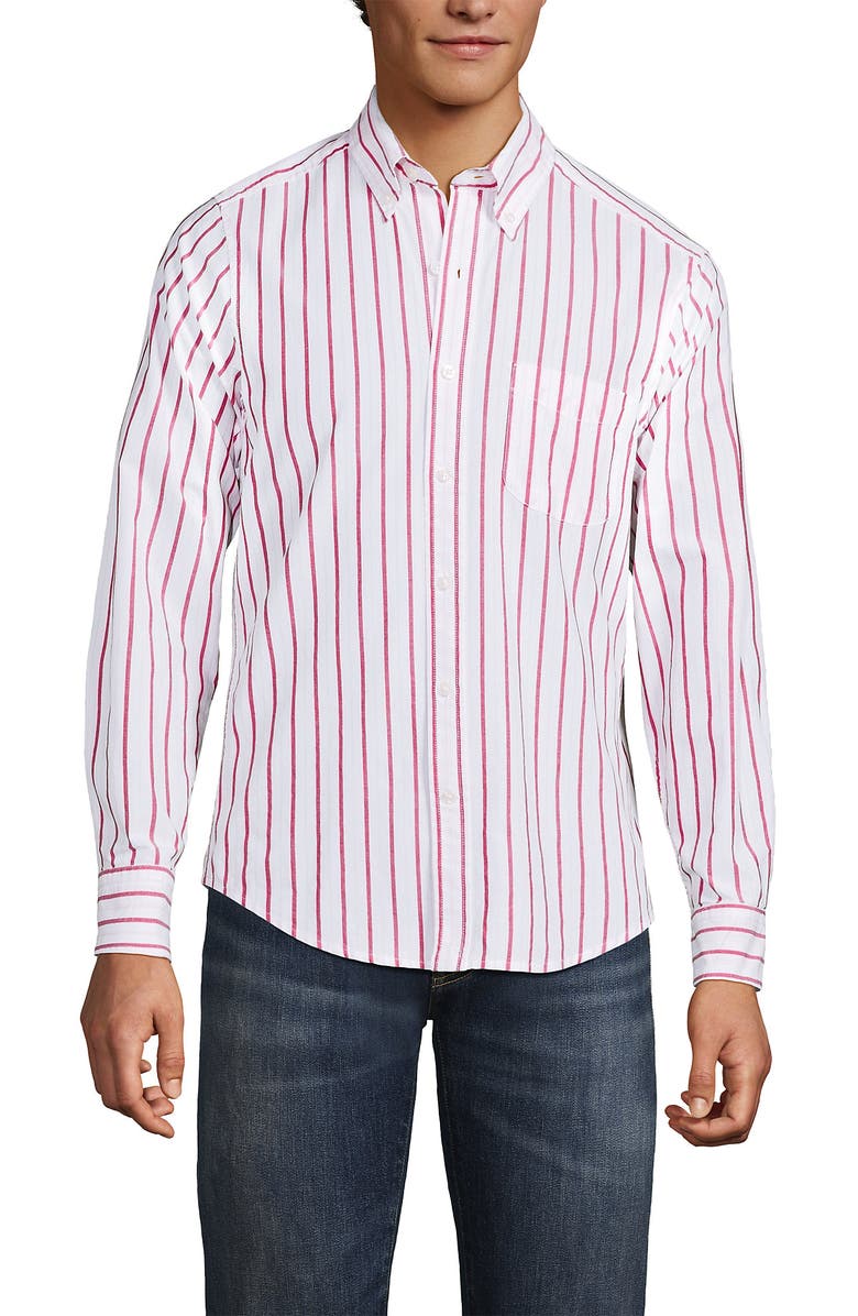Lands' End Traditional Fit Essential Lightweight Poplin Shirt, Alternate, color, 