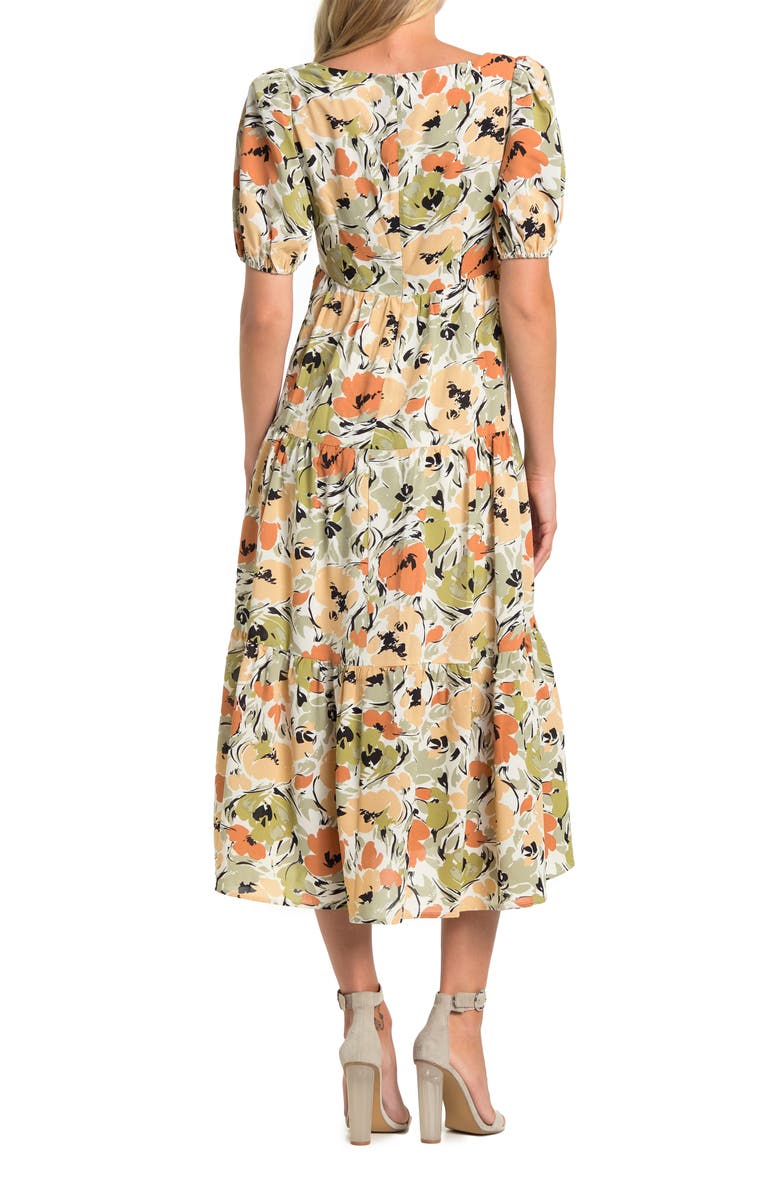 ASTR the Label Square Neck Midi Dress, Alternate, color, 