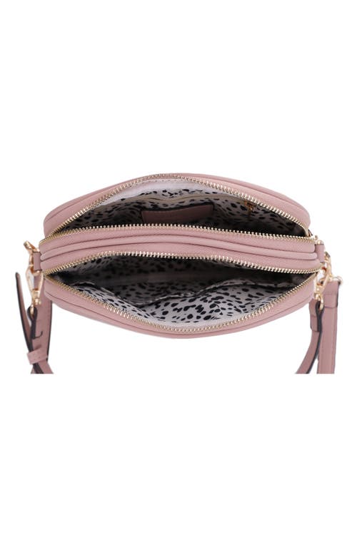 Shop Mali + Lili Eryn Quilted Vegan Leather Crossbody Bag In Mauve