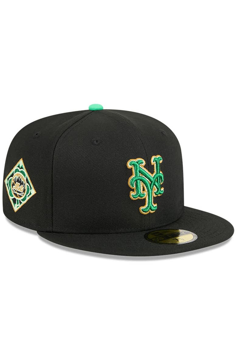 New Era Men's New Era Black New York Mets 2026 St. Patrick's Day 59FIFTY Fitted Hat, Main, color,