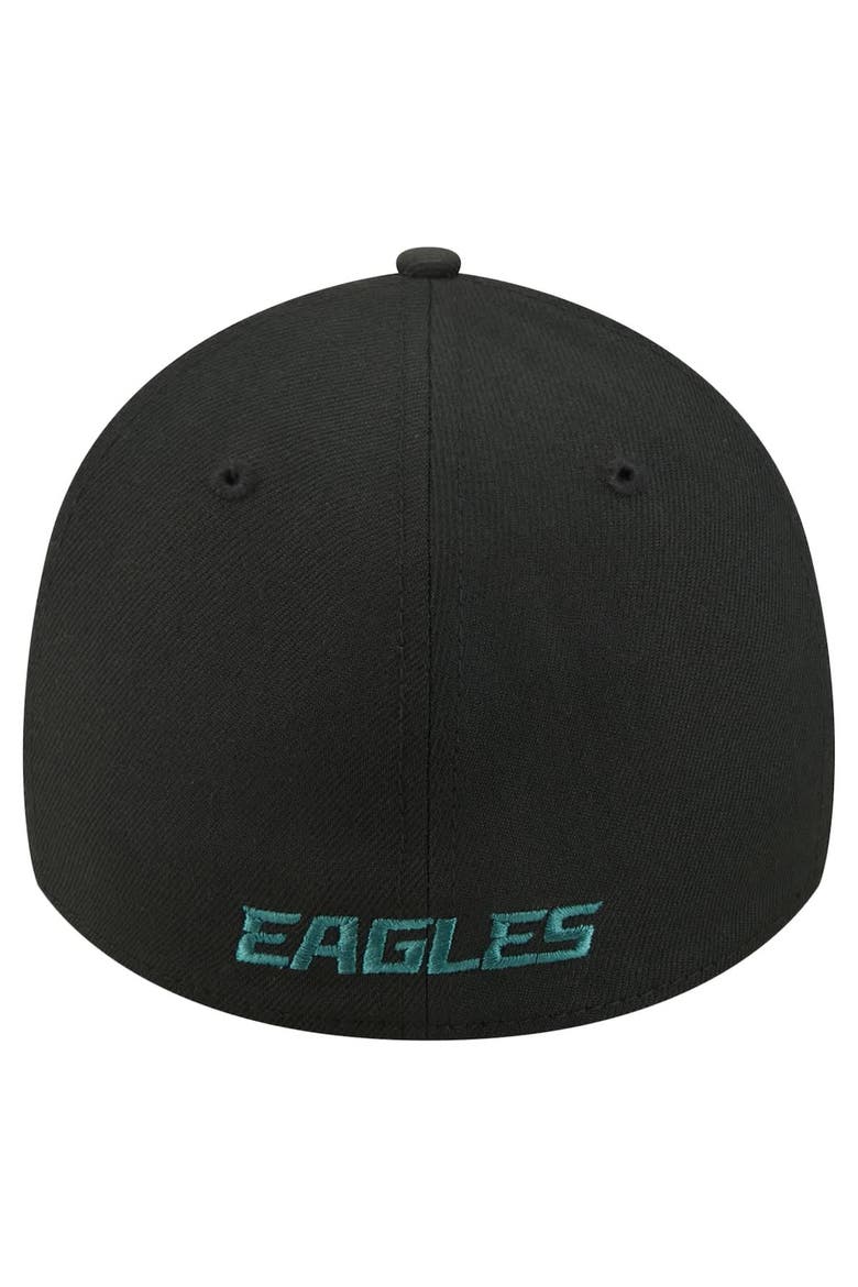 Men's New Era  Black Philadelphia Eagles Core Team 39THIRTY Flex Hat, Alternate, color, Black