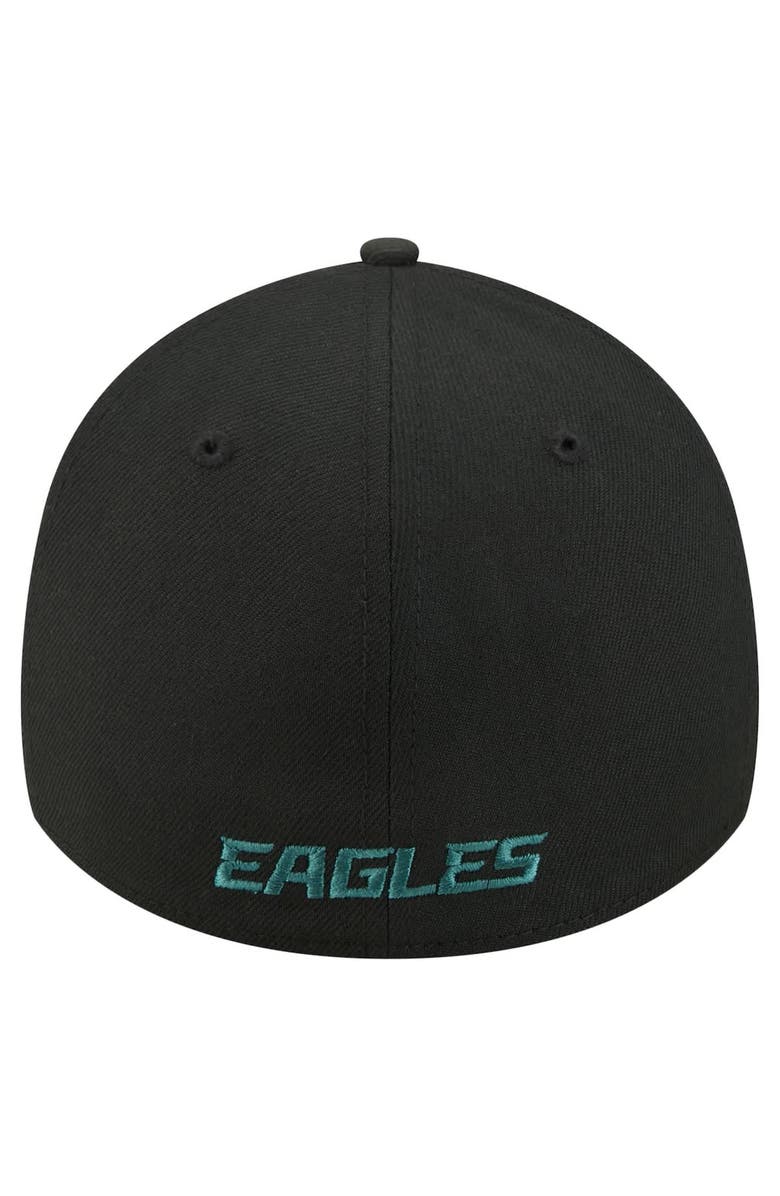 New Era Men's New Era Black Philadelphia Eagles Core Team 39THIRTY Flex Hat, Alternate, color, Black