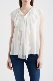 KOBI HALPERIN Maren Ruffle Cap Sleeve Top