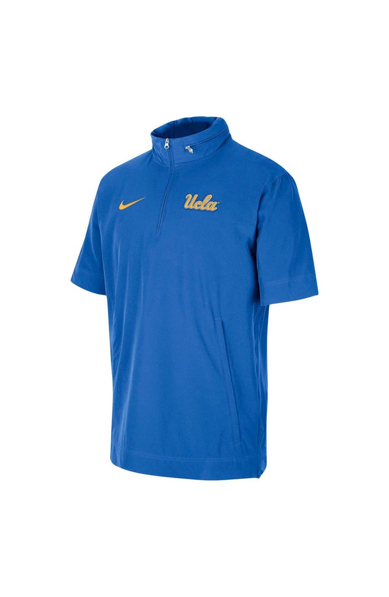 Nike Men's Nike Blue UCLA Bruins Coaches Half-Zip Short Sleeve Jacket, Alternate, color, Blue
