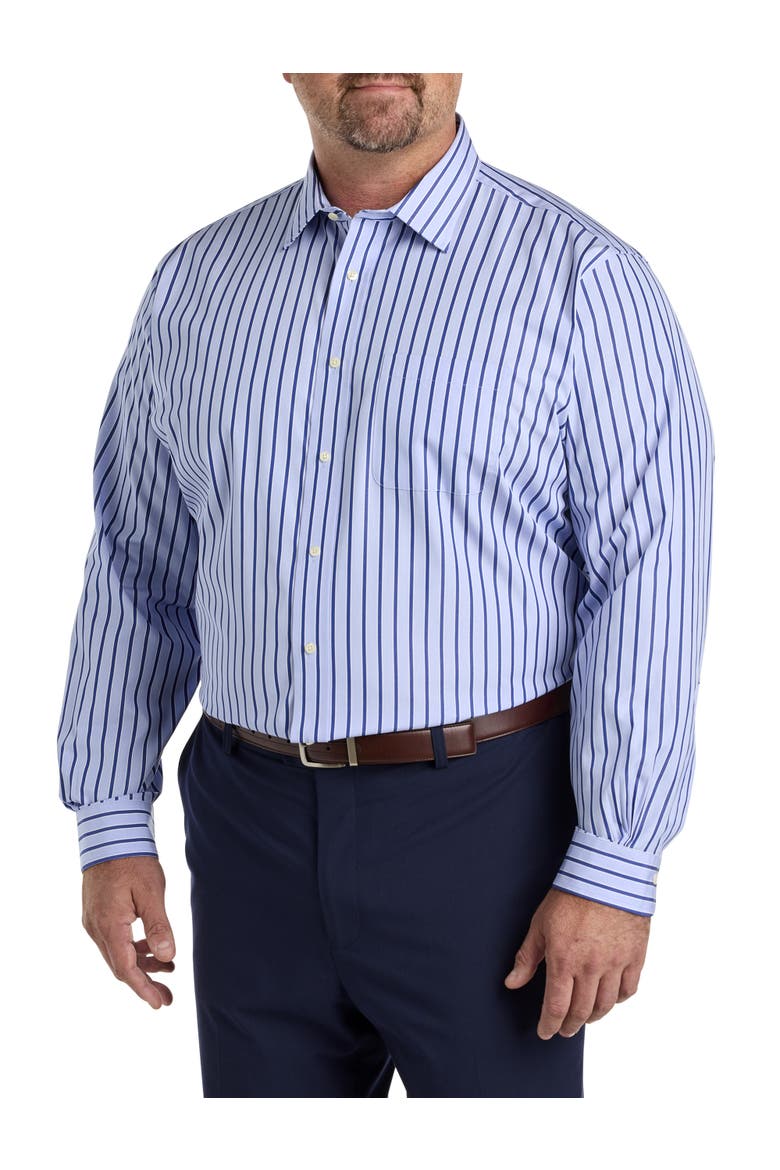 big mens dress shirts & Tall Untucked Total Stretch Banded Collar Shirt  Perry Ellis Style and performance meet in this Stafford Coolmax button Non Iron Spread Collar Dress