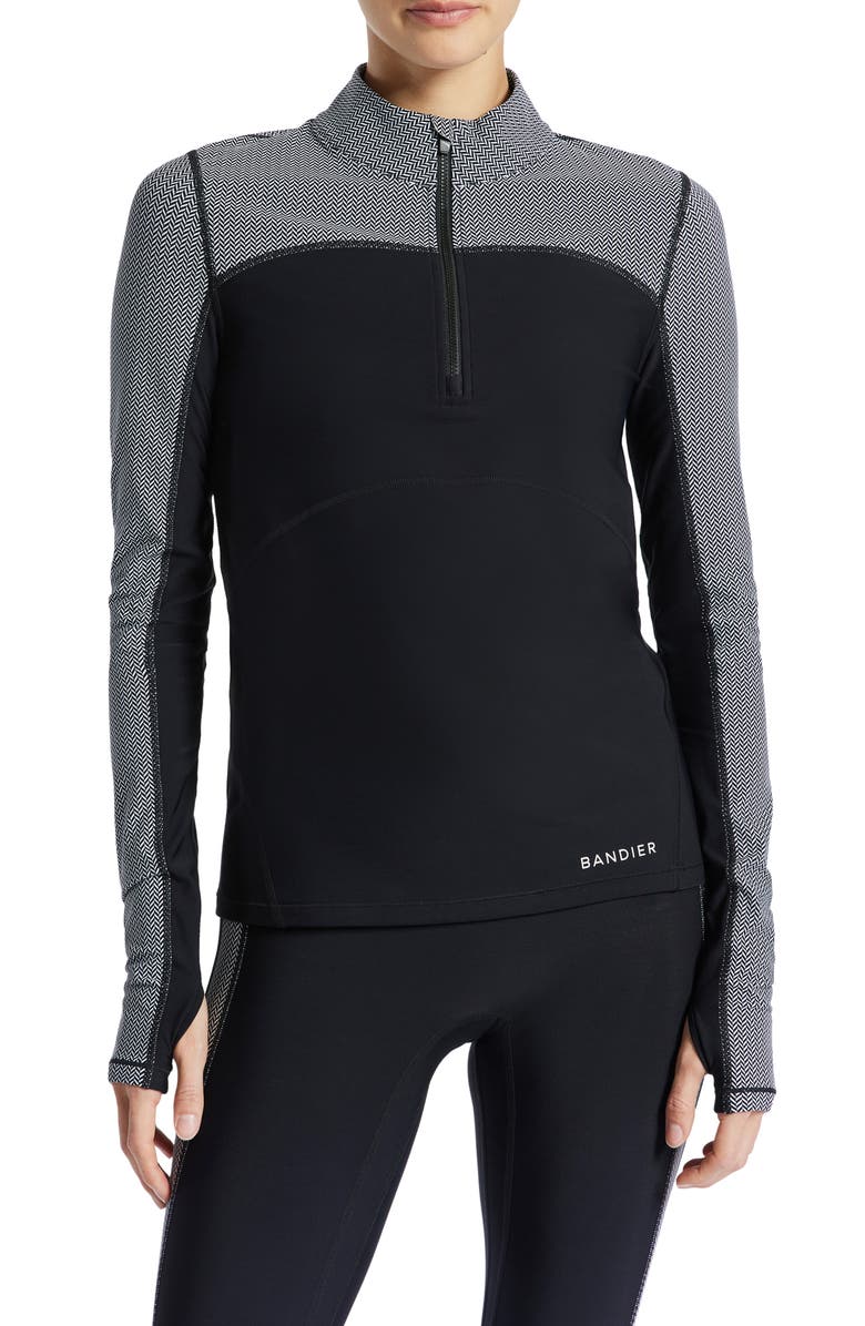 BANDIER Pro Fleece Colorblock Quarter Zip Top, Main, color,