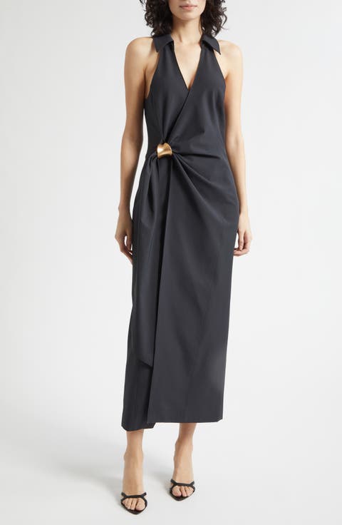 Enez Bangle Halter Neck Midi Dress