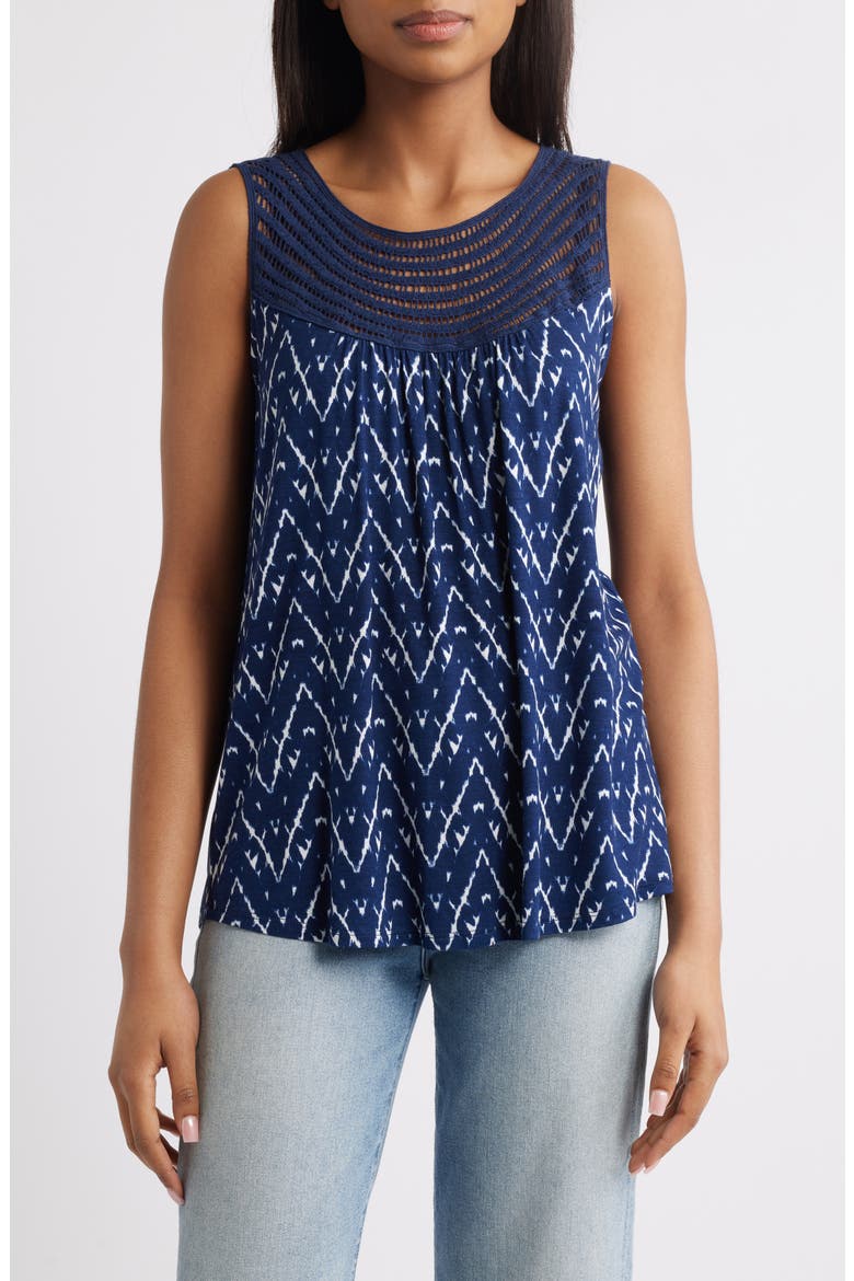 Lattice Yoke Swing Tank, Main, color, NAVY