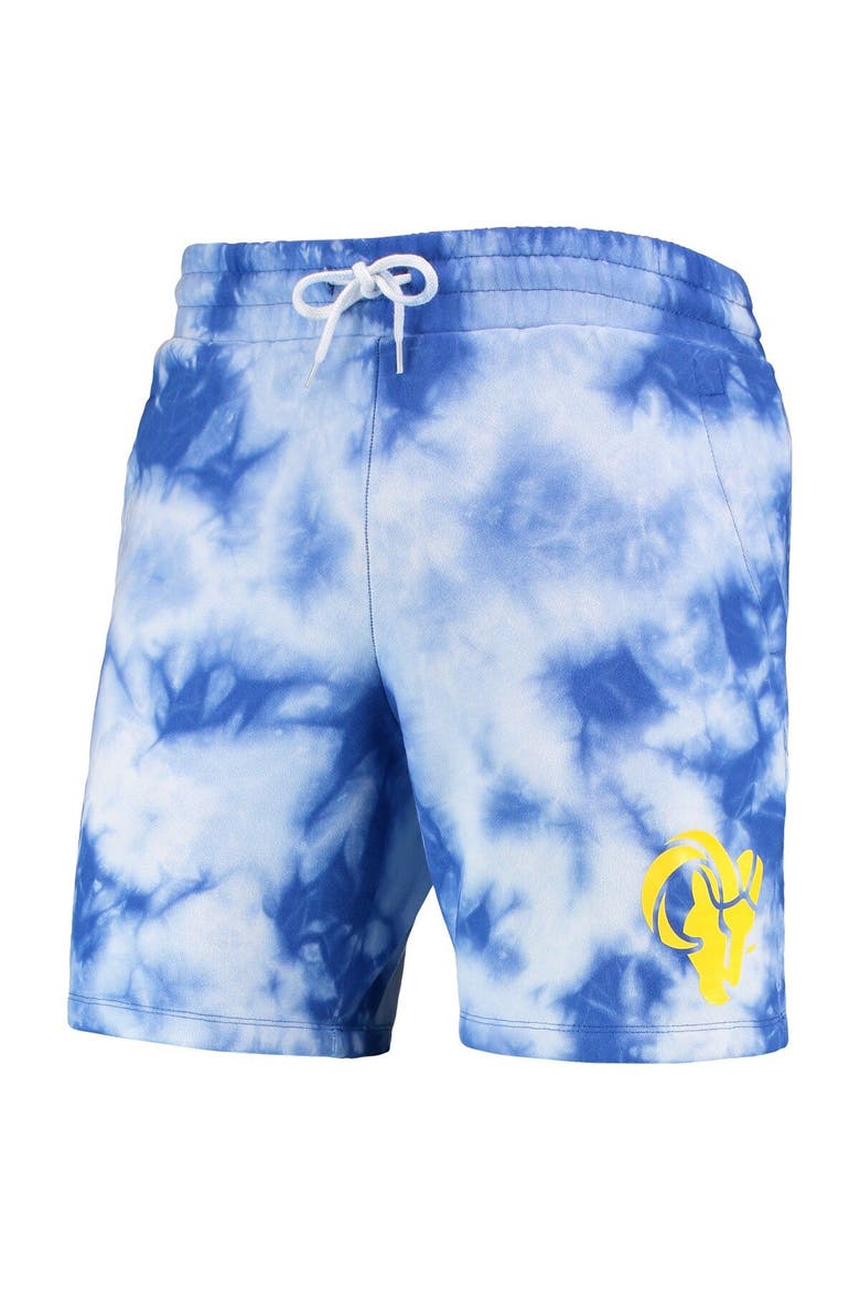 Men's New Era Royal Los Angeles Rams Tie-Dye Shorts, Alternate, color, Royal