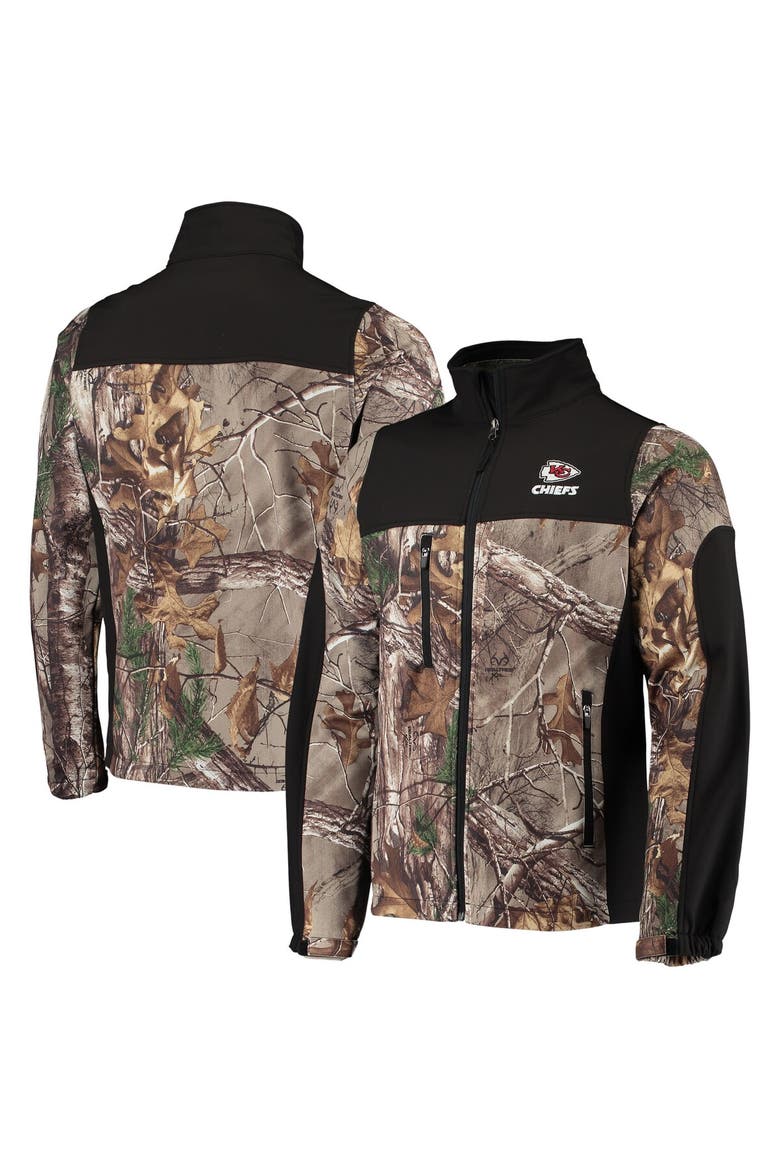 Men's Dunbrooke Realtree Camo/Black Kansas City Chiefs Circle Hunter Softshell Full-Zip Jacket, Alternate, color, Realtree Camo