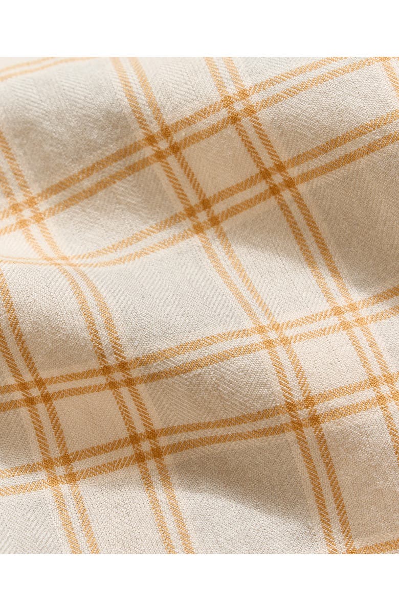 Billy Reid Tuscumbia Mélange Plaid Cotton Button-Down Shirt, Alternate, color, Silver/ Taffy