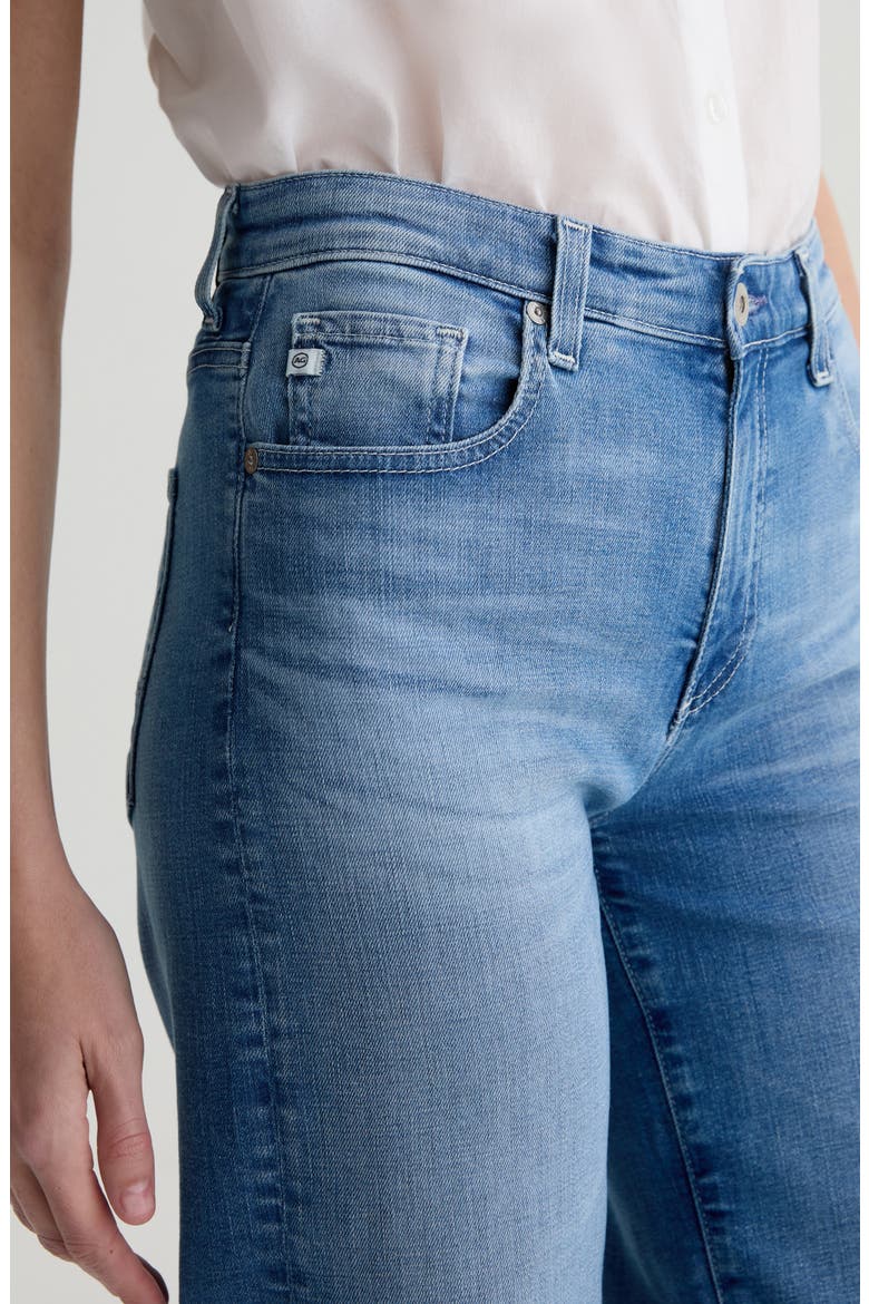Saige High Waist Ankle Wide Leg Jeans, Alternate, color, OCEANIC