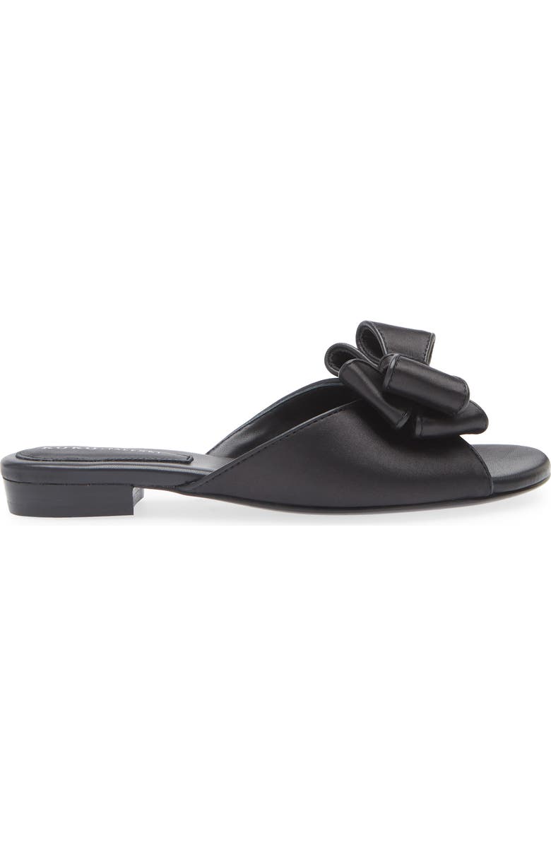 KOKO + PALENKI Dara Bow Slide Sandal, Alternate, color, Blk Satin