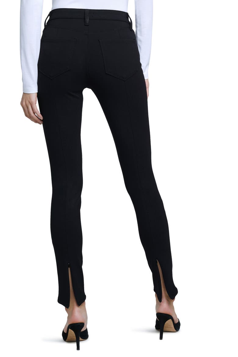 Joetta Ankle Zip Skinny Jeans, Alternate, color, BLACK