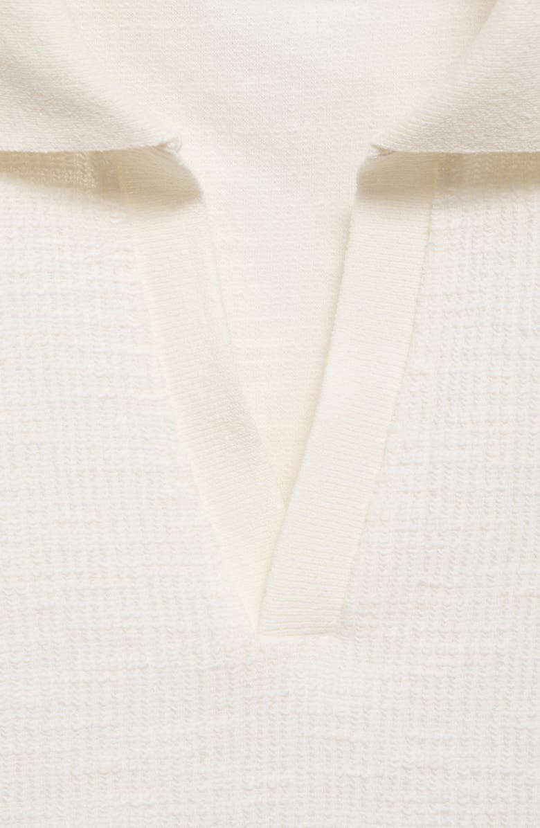 MANGO Textured Cotton Blend Polo, Alternate, color, 