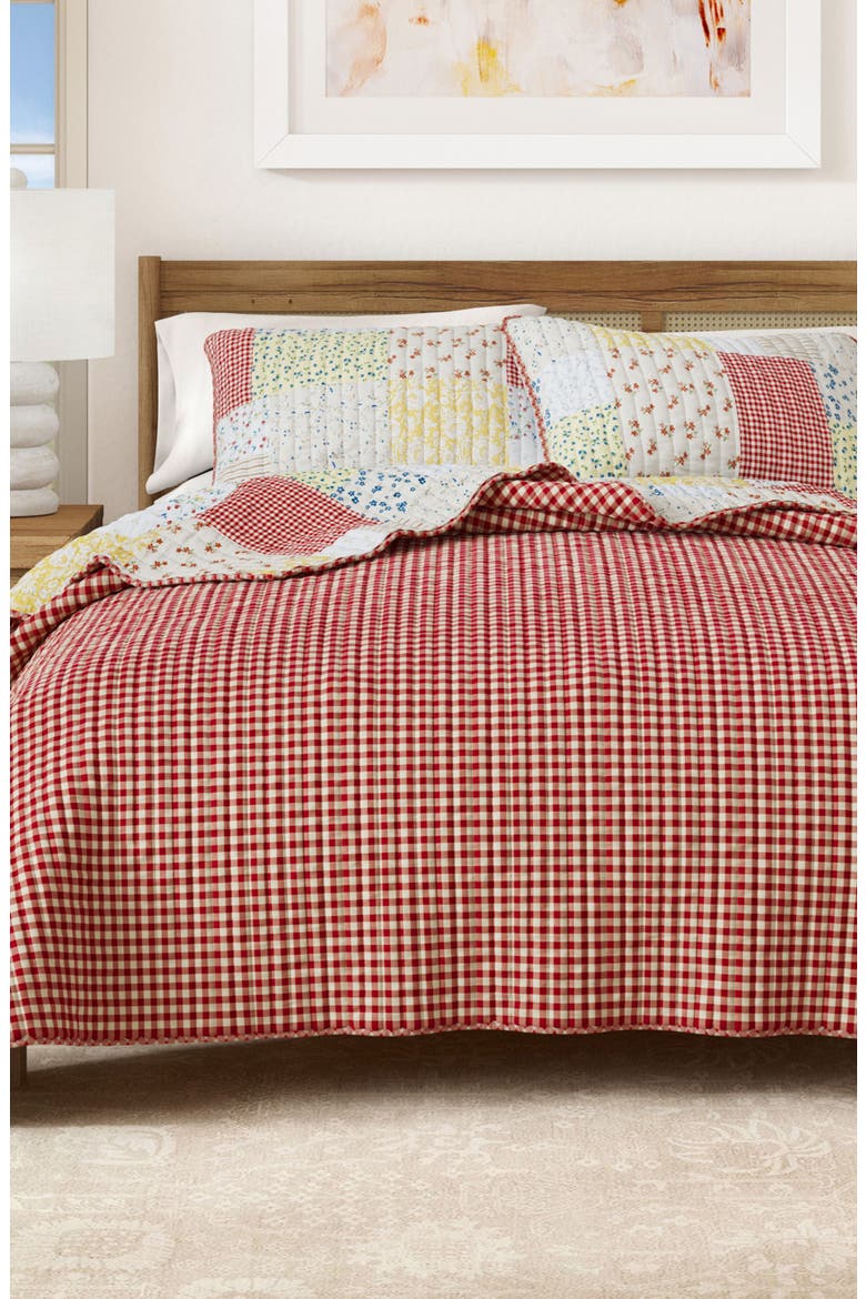 Cottage Floral Patchwork Quilt Set, Alternate, color, COTTAGE FLORAL PATCHWORK