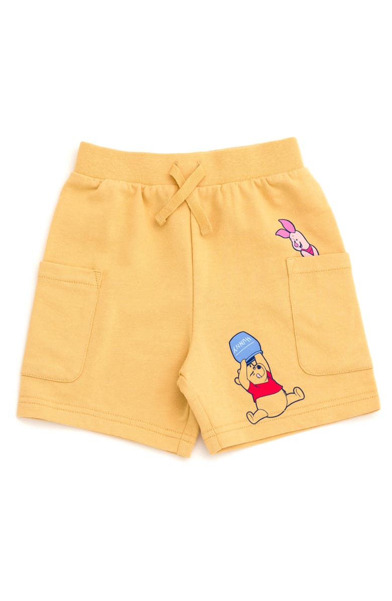 Disney T-Shirt & French Terry Shorts Set, Alternate, color, Winnie The Pooh Beige