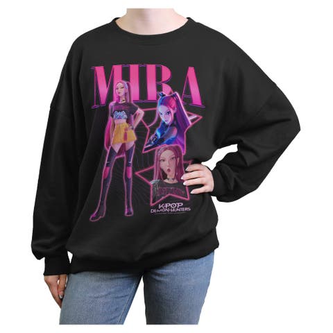 Junior's KPop Demon Hunters Mira Stars Logo  Sweatshirt