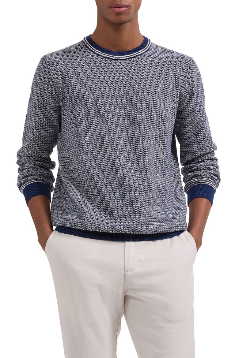 Jacquard Knit Sweater, Main, color, NAVY