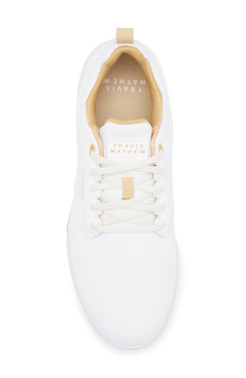 Travismathew The Daily Pro Hybrid Sneaker In White/gum