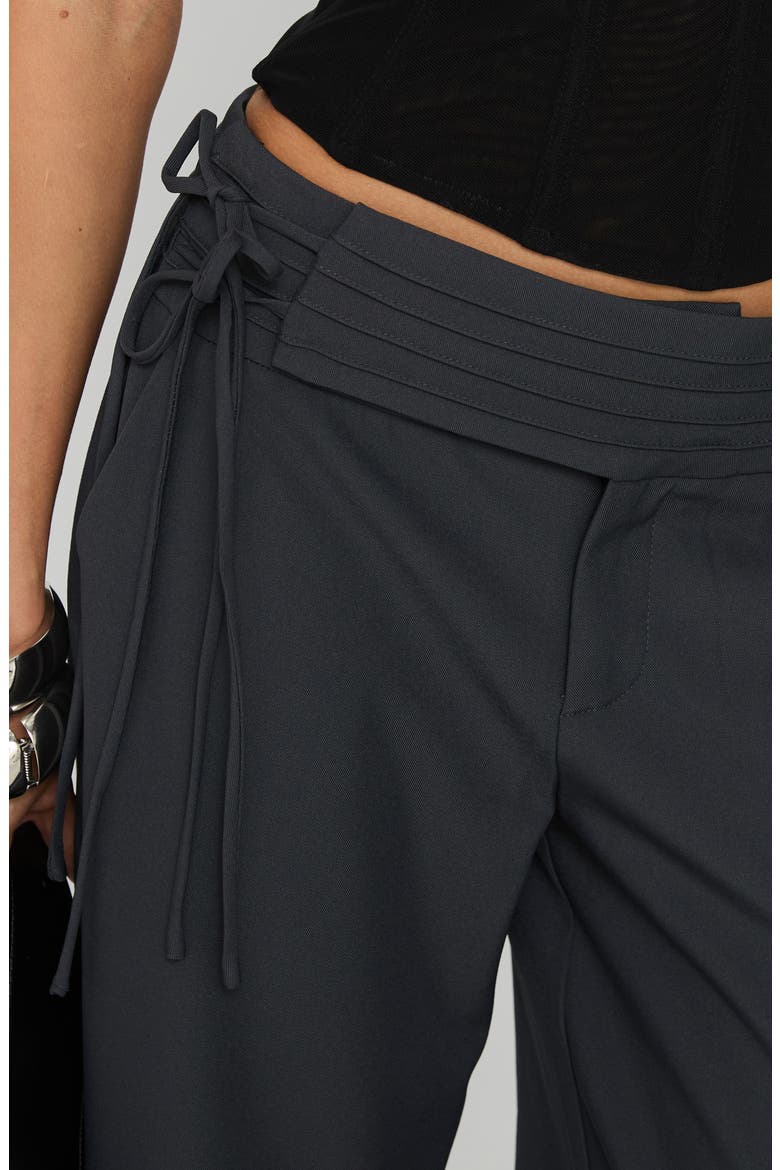 Good Riddance Side Tie Wide Leg Pants, Alternate, color, CHARCOAL