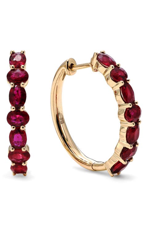 Crackle Hoop Earrings