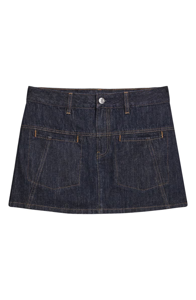 Helmut Lang Brooklyn Denim Miniskirt, Alternate, color, Rinsed Indigo