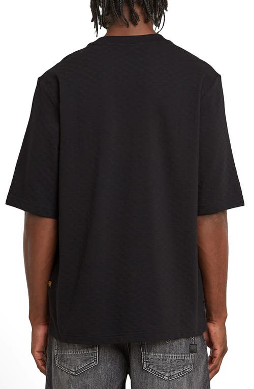 G-star Checquard Logo Organic Cotton T-shirt In Black
