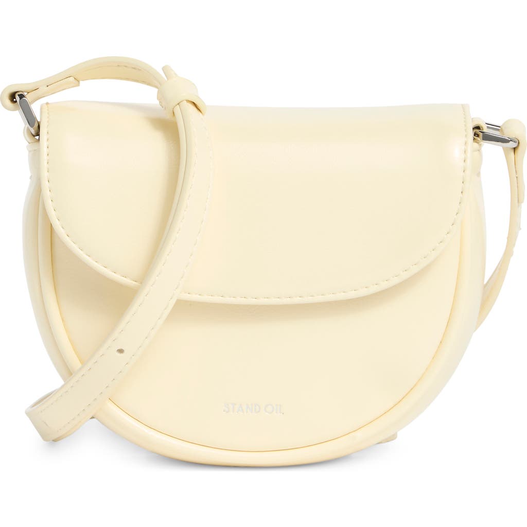 Stand Oil Mino Faux Leather Crossbody Bag In Yellow