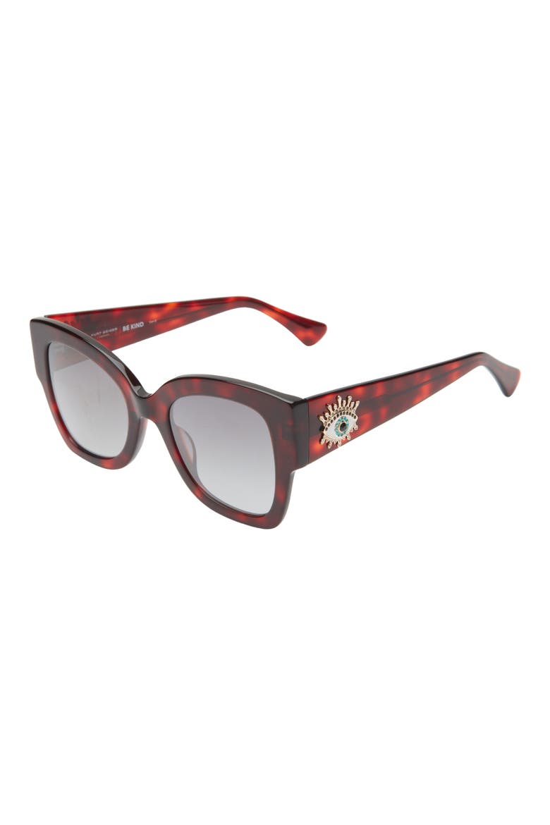 51mm Square Sunglasses, Alternate, color, HAVANA/ GRAY GRADIENT
